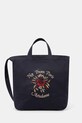 Drôle de Monsieur torba bawełniana Sac Tote Slogan Rose granatowy J.AC195.CO277.NY