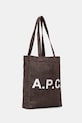 A.P.C. torba bawełniana TOTE LOU COHLX.M61442 brązowy SS26