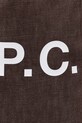 A.P.C. torba bawełniana TOTE LOU brązowy COHLX.M61442