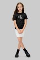 Calvin Klein Jeans t-shirt bawełniany dziecięcy czarny IU0IU00715.104.116.PPY2