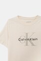 Chłopiec Calvin Klein Jeans t-shirt bawełniany dziecięcy IU0IU00715.128.176.PPY2 beżowy