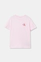 Calvin Klein Jeans t-shirt bawełniany dziecięcy nadruk różowy IU0IU00719.128.176.PPY2