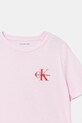 Chłopiec Calvin Klein Jeans t-shirt bawełniany dziecięcy IU0IU00719.128.176.PPY2 różowy