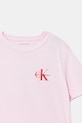 Chłopiec Calvin Klein Jeans t-shirt bawełniany dziecięcy IU0IU00719.128.176.PPY2 różowy