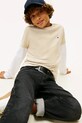 Дитяча бавовняна футболка Tommy Hilfiger KB0KB06879.128.176.PPY2 бежевий