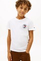 Chłopiec Tommy Hilfiger t-shirt bawełniany dziecięcy KB0KB10054.128.176.PPY2 biały