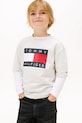 Tommy Hilfiger t-shirt bawełniany dziecięcy nadruk szary KB0KB10340.128.176.PPY2