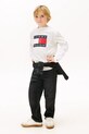 Băieți Tommy Hilfiger tricou de bumbac pentru copii KB0KB10340.128.176.PPY2 gri