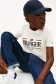 Дитяча бавовняна футболка Tommy Hilfiger KB0KB10360.128.176.PPY2 білий