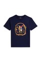 Polo Ralph Lauren t-shirt bawełniany dziecięcy nadruk granatowy 323A96608001