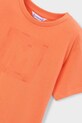 Chłopiec Mayoral t-shirt bawełniany dziecięcy 170.5F.Mini.PPY2 pomarańczowy