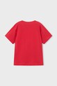 Mayoral t-shirt bawełniany dziecięcy 170.5F.Mini.PPY2 czerwony SS26