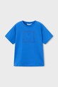 Παιδικό βαμβακερό μπλουζάκι Mayoral στάμπα μπλε 170.5F.Mini.PPY2