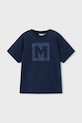 Mayoral t-shirt bawełniany dziecięcy nadruk granatowy 170.5F.Mini.PPY2