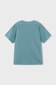 Mayoral t-shirt bawełniany dziecięcy 170.5F.Mini.PPY2 turkusowy SS26