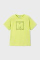 Mayoral t-shirt bawełniany dziecięcy 170.5F.Mini.PPY2 zielony SS26