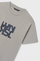 Mayoral t-shirt bawełniany dziecięcy szary 840.7E.Junior.PPY2