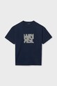 Mayoral t-shirt in cotone per bambini cotone blu navy 840.7E.Junior.PPY2