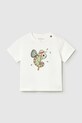 Otroška bombažna kratka majica Mayoral Okrogel bela 1004.3C.Baby.PPY2