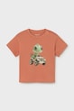 Otroška bombažna kratka majica Mayoral Okrogel oranžna 1008.3F.Baby.PPY2