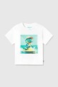 Mayoral t-shirt bawełniany dziecięcy nadruk biały 1015.3J.Baby.PPY2