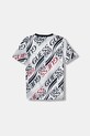 Guess t-shirt bawełniany dziecięcy L6RI04.K8HM4.PPY2 granatowy SS26