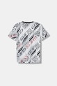 Guess t-shirt bawełniany dziecięcy L6RI04.K8HM4.PPY2 granatowy SS26