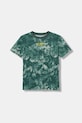 Guess t-shirt bawełniany dziecięcy wzorzyste zielony L6RI04.K8HM4.PPY2