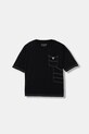 Guess t-shirt bawełniany dziecięcy bawełna czarny L6RI07.K8HM4.PPY2
