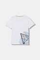 Guess t-shirt bawełniany dziecięcy nadruk biały L6RI14.K8HM4.PPY2