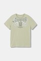 Guess t-shirt bawełniany dziecięcy nadruk zielony L6RI21.K8HM4.PPY2
