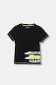 Guess t-shirt bawełniany dziecięcy nadruk czarny N6RI02.K8HM4.PPY2