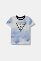 Guess t-shirt bawełniany nadruk niebieski N6RI04.K8HM4.PPY2