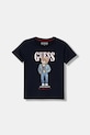 Guess t-shirt bawełniany dziecięcy nadruk granatowy N6RI05.K8HM4.PPY2