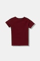 Guess t-shirt bawełniany dziecięcy N6RI05.K8HM4.PPY2 bordowy SS26