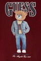 Chłopiec Guess t-shirt bawełniany dziecięcy N6RI05.K8HM4.PPY2 bordowy