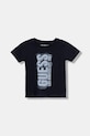 Guess t-shirt bawełniany niemowlęcy aplikacja granatowy N6RI11.K8HM4.PPY2
