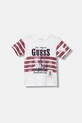 Guess t-shirt bawełniany dziecięcy nadruk biały N6RI15.K6XN1.PPY2