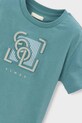 Chłopiec Mayoral t-shirt bawełniany 3058.5A.Mini.PPY2 turkusowy