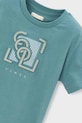 Chłopiec Mayoral t-shirt bawełniany 3058.5A.Mini.PPY2 turkusowy