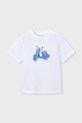 Παιδικό βαμβακερό μπλουζάκι Mayoral στάμπα λευκό 3059.5C.Mini.PPY2