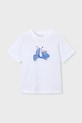 Παιδικό βαμβακερό μπλουζάκι Mayoral στάμπα λευκό 3059.5C.Mini.PPY2