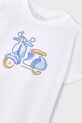 Chłopiec Mayoral t-shirt bawełniany dziecięcy 3060.5C.Mini.PPY2 biały