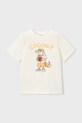 Mayoral t-shirt bawełniany dziecięcy 3062.5D.Mini.PPY2 beżowy SS26