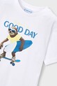 Chłopiec Mayoral t-shirt bawełniany dziecięcy 3064.5D.Mini.PPY2 biały