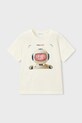 Παιδικό βαμβακερό μπλουζάκι Mayoral 3065.5E.Mini.PPY2 μπεζ SS26