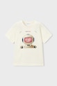 Παιδικό βαμβακερό μπλουζάκι Mayoral 3065.5E.Mini.PPY2 μπεζ SS26