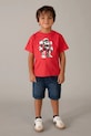 Mayoral t-shirt bawełniany dziecięcy 3066.5E.Mini.PPY2 czerwony