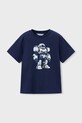 Mayoral t-shirt bawełniany dziecięcy nadruk granatowy 3066.5E.Mini.PPY2