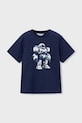 Mayoral t-shirt bawełniany dziecięcy nadruk granatowy 3066.5E.Mini.PPY2